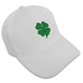 Custom Baseball Cap 4 Leaf Clover Embroidery St Patrick's Day Acrylic Dad Hats for Men & Women White Design Only